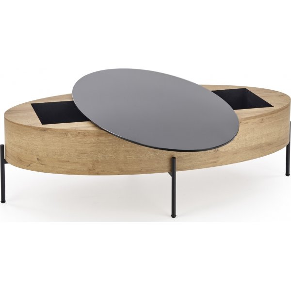 Raluca salongbord 120x 60 cm - Eik/sort Raluca salongbord 120x 60 cm - Eik/sort