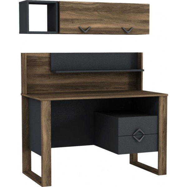 Bumerang skrivebord - Valn�tt/antrasitt