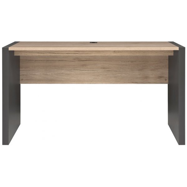 Boss skrivebord - Grafittgr/eik
