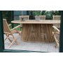 Salt spisegruppe for uteplassen ovalt spisebord 200 cm med 6 stk. karmstoler - Teak