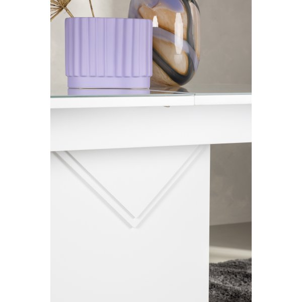 Pluto spisebord 120-160 x 90 cm - Hvit Pluto spisebord 120-160 x 90 cm - Hvit