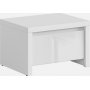 Kaspisk nattbord - Blank hvit