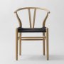 Wishbone stol - Svart/snorsete