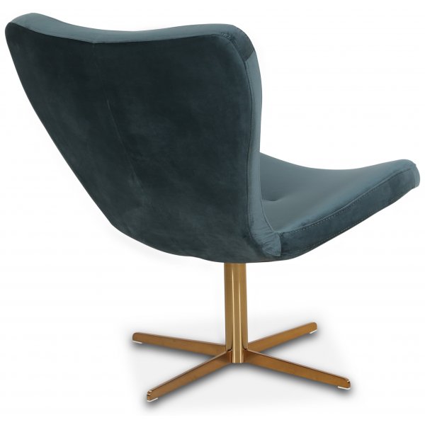 Spekeröd designer lenestol - Petroleum (Fløyel) / Messing Spekeröd designer lenestol - Petroleum (Fløyel) / Messing