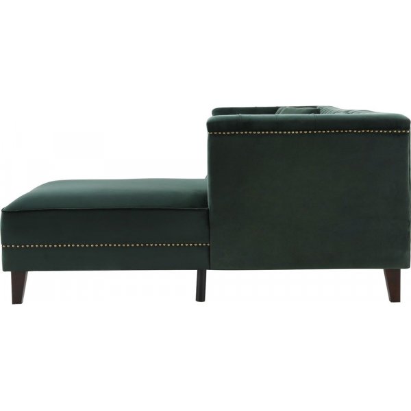 Dotto divansofa med nagler - Grønn fløyel Dotto divansofa med nagler - Grønn fløyel