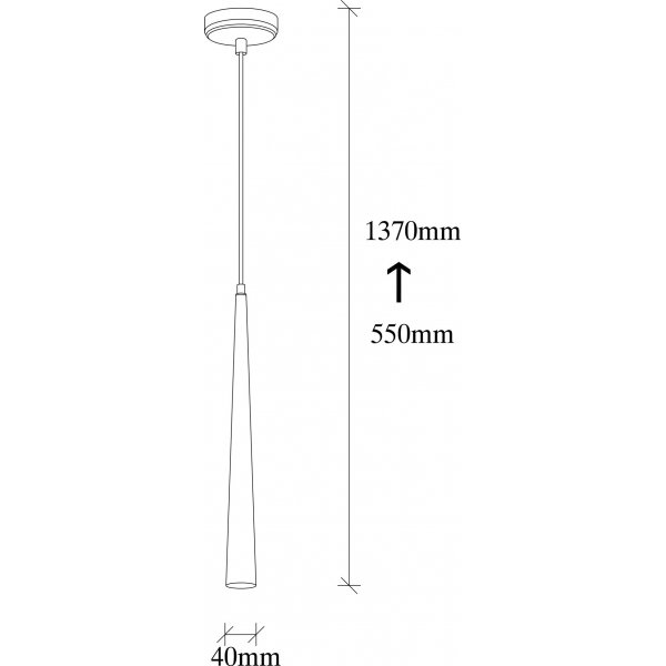 Fra taklampe 6071 - Sort