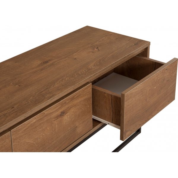 Milo mediebenk, 140 cm - Valntt/svart