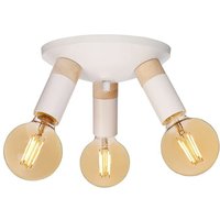 Spartan Wood taklampe - Hvit/tre Spartan Wood taklampe - Hvit/tre