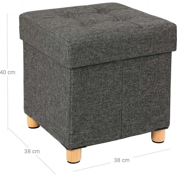 Fideli puff med oppbevaring - Gr�