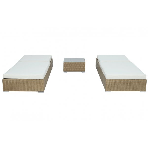 Solsenger 2 stk med bord - Naturrotting