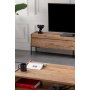 Beskar TV-benk - Furu/svart