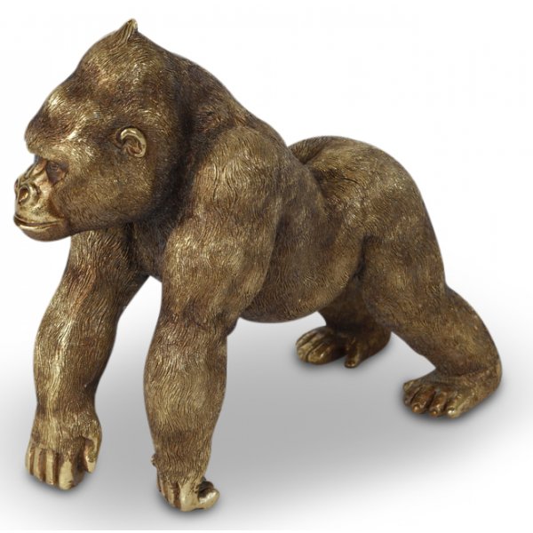 Gorilla figur - Gull