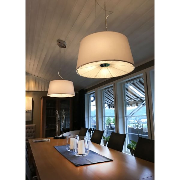 Taklampe Omega - Hvit/krom