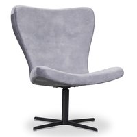 Spekeröd designer lenestol - Lysegrå Velour Spekeröd designer lenestol - Lysegrå Velour