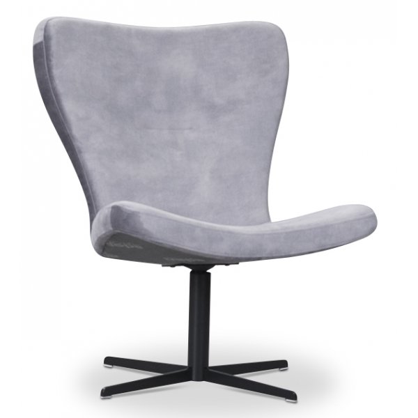Spekerd designer lenestol - Lysegr Velour