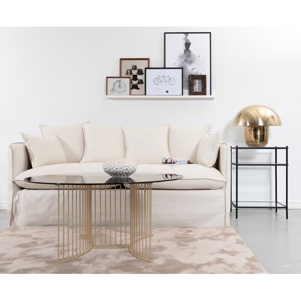 Nattbord Tiffany Inca - Svart / Glass Nattbord Tiffany Inca - Svart / Glass