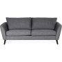Country 2-seter sofa - Gr (stoff) / Svarte ben