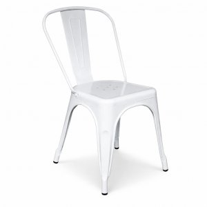 Spisestol industry - Hvit (Shiny) + Møbelføtter Spisestol industry - Hvit (Shiny) + Møbelføtter