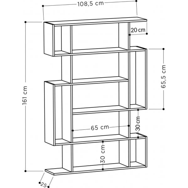 Mito bokhylle - Sonoma eik/antrasitt Mito bokhylle - Sonoma eik/antrasitt
