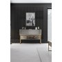 Lux avlastningsbord 120 x 30 cm - Travertin/gull