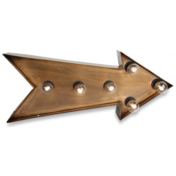 Sirkuslampe (Pil) L46 cm - Antikk Messing