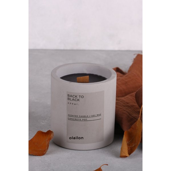 Back To Black duftlys høy - Grå Back To Black duftlys høy - Grå