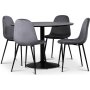 Seat spisegruppe, spisebord med 4 stk Carisma flyelsstoler - Svart/Gr + 3.00 x Mbelftter