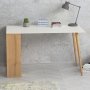 Sally skrivebord 120x60 cm - Hvit/eik