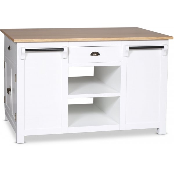 Heritage kjøkkenøy - Hvit/eik Heritage kjøkkenøy - Hvit/eik