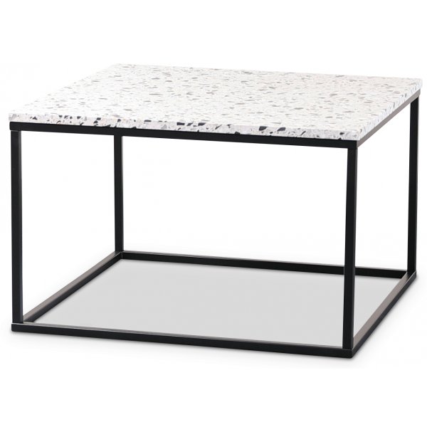 Terrazzo sofabord 75x75cm - Cosmos Terrazzo & underdel svart