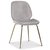 Art spisegruppe: Rundt bord marmor/Messing + 4 st Deco stoler lysegr flyel / messing