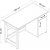 Naturlig skrivebord 120 x 60 cm - Hvit/eik