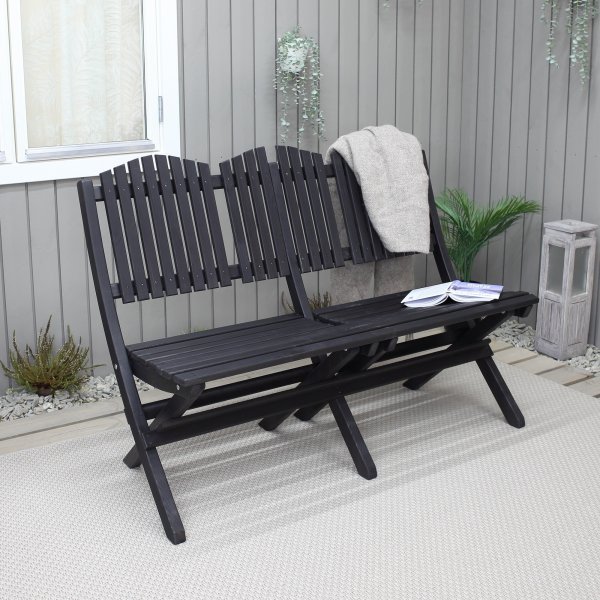 Haväng spisegruppe (sofa med 2 stoler og bord) - Sort Haväng spisegruppe (sofa med 2 stoler og bord) - Sort