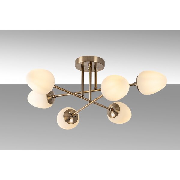 Camflo taklampe 10390 - Vintage/hvit