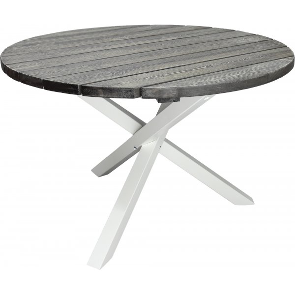 Scottsdale rundt spisebord 112 cm -Grlasert/hvit
