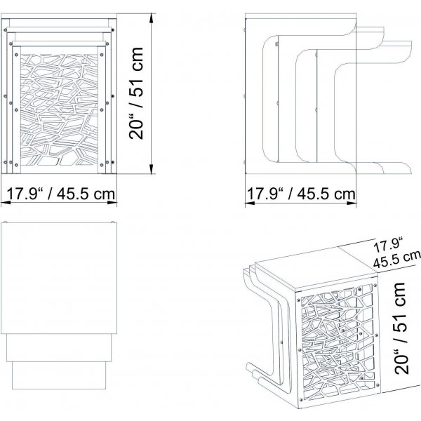 Hare settbord - Gull/hvit