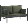 Lala 2-seters utesofa - Svart/grnn