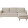 Firenze beige divansofa med treben - vendbar divan