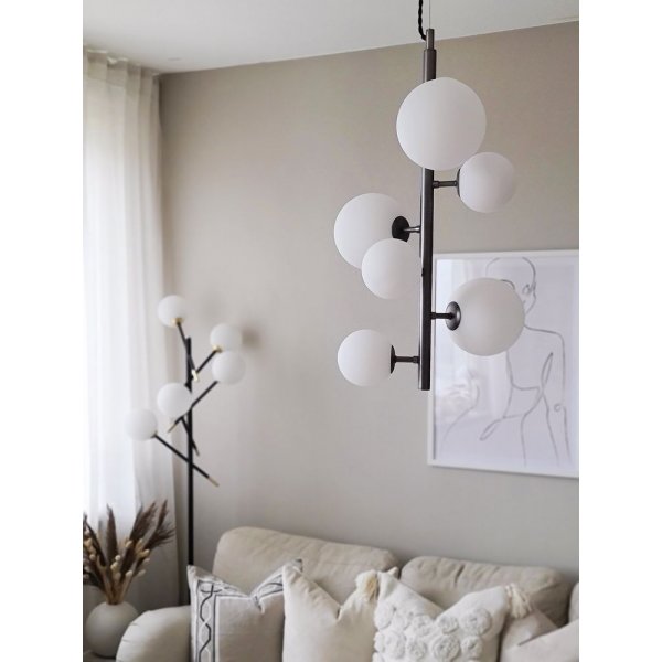 Taklampe Molekyl - Tinn / hvit