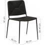 Stiletto spisestol - Beige/svart