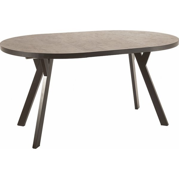 Mens uttrekkbart spisebord 100x168 x 100 cm - Mrkebrun marmorlaminat
