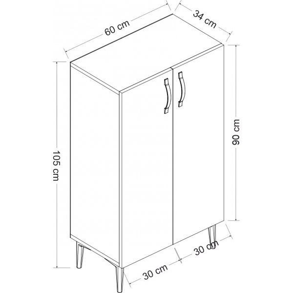 Chetri skoskap - Valnøtt Chetri skoskap - Valnøtt
