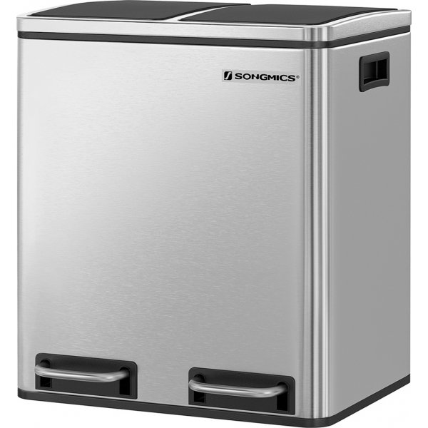 Daloa søppelbøtte 35 l - Sølv/sort Daloa søppelbøtte 35 l - Sølv/sort