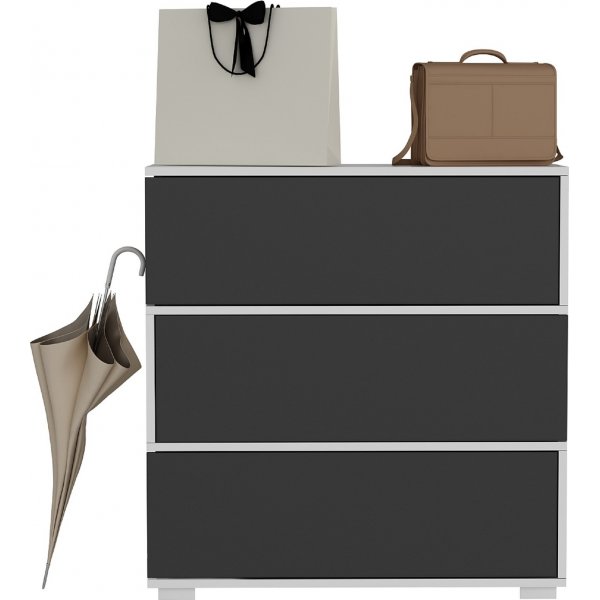 Aris skoskap - Antrasitt/hvit Aris skoskap - Antrasitt/hvit