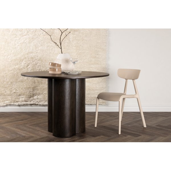 Olivia spisebord �110 cm - Semsket skinn