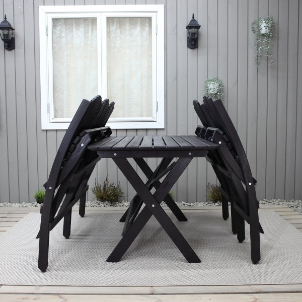 Haväng spisegruppe (sofa med 2 stoler og bord) - Sort Haväng spisegruppe (sofa med 2 stoler og bord) - Sort