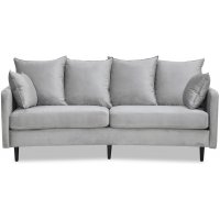 Gotland 3-seter buet sofa - Lysegrå fløyel Gotland 3-seter buet sofa - Lysegrå fløyel