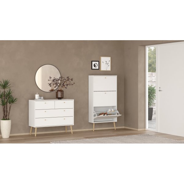 Bodo Kommode 2 + 2 - Hvit