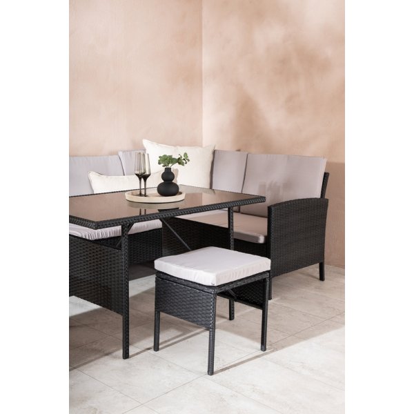 Knock hjørnesofagruppe - Sort/grå Knock hjørnesofagruppe - Sort/grå