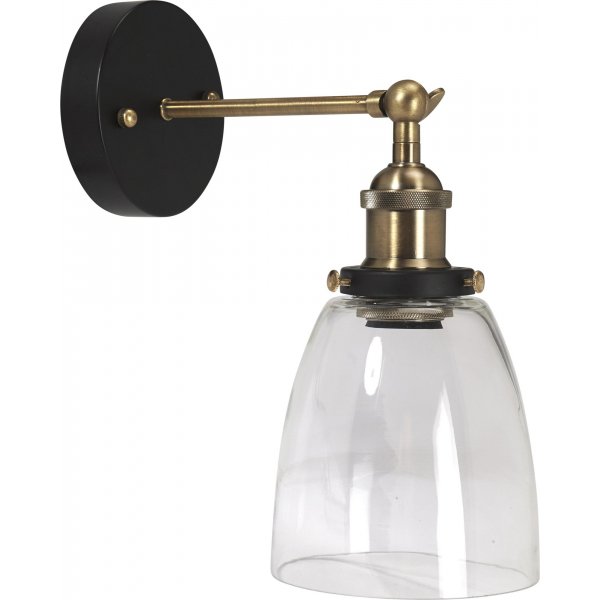 Kappa vegglampe - Sort/messing